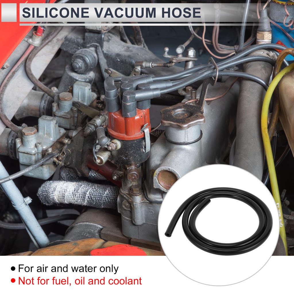 RATCHROLL 1pc Universal Silicone Vacuum Tube Hose High Temperature 3.3FT 1/4" 6mm ID 3.0mm