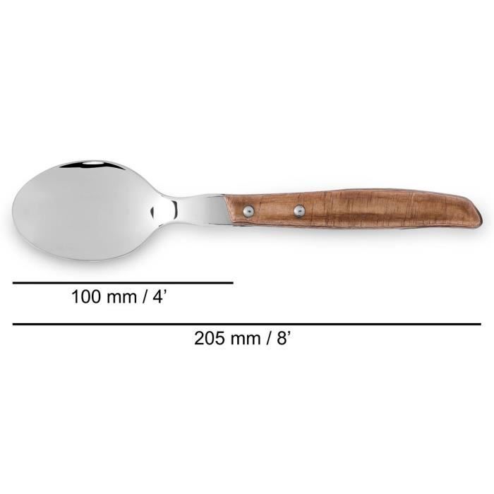 Cuillère De Table - ARCOS - Forest - Acier Inoxydable - Bois De Peuplier Compressé - 100/205 Mm