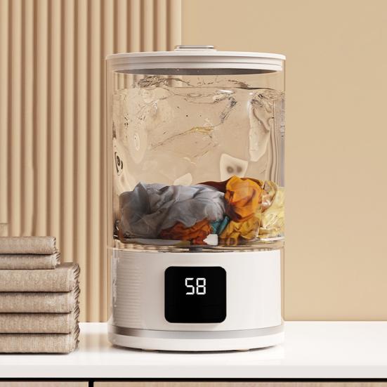 Underwear Washer Portable Rechargeable Cordless Mini Washing Machine Large Capacity Digital Display Wireless Laundry Machine
