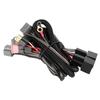 Car LED Light Headlight Wiring Harness Lighting Boost With For H4 Adapters Four Lights