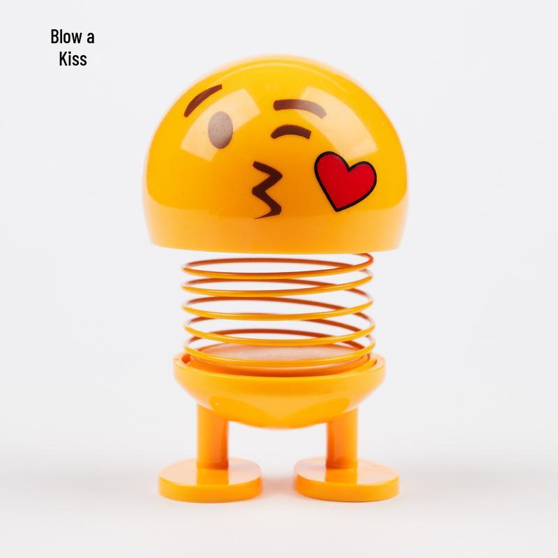 Car Interior Decor: Funny Bobblehead Emoji Pack - Creative and Popular