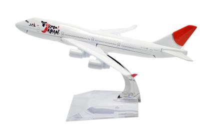TANG DYNASTY 16 cm Japānas aviokompānijas Boeing B747 sakausējuma lidmašīna lidmašīnas modeļa rotaļlieta 1/400 (JAL)