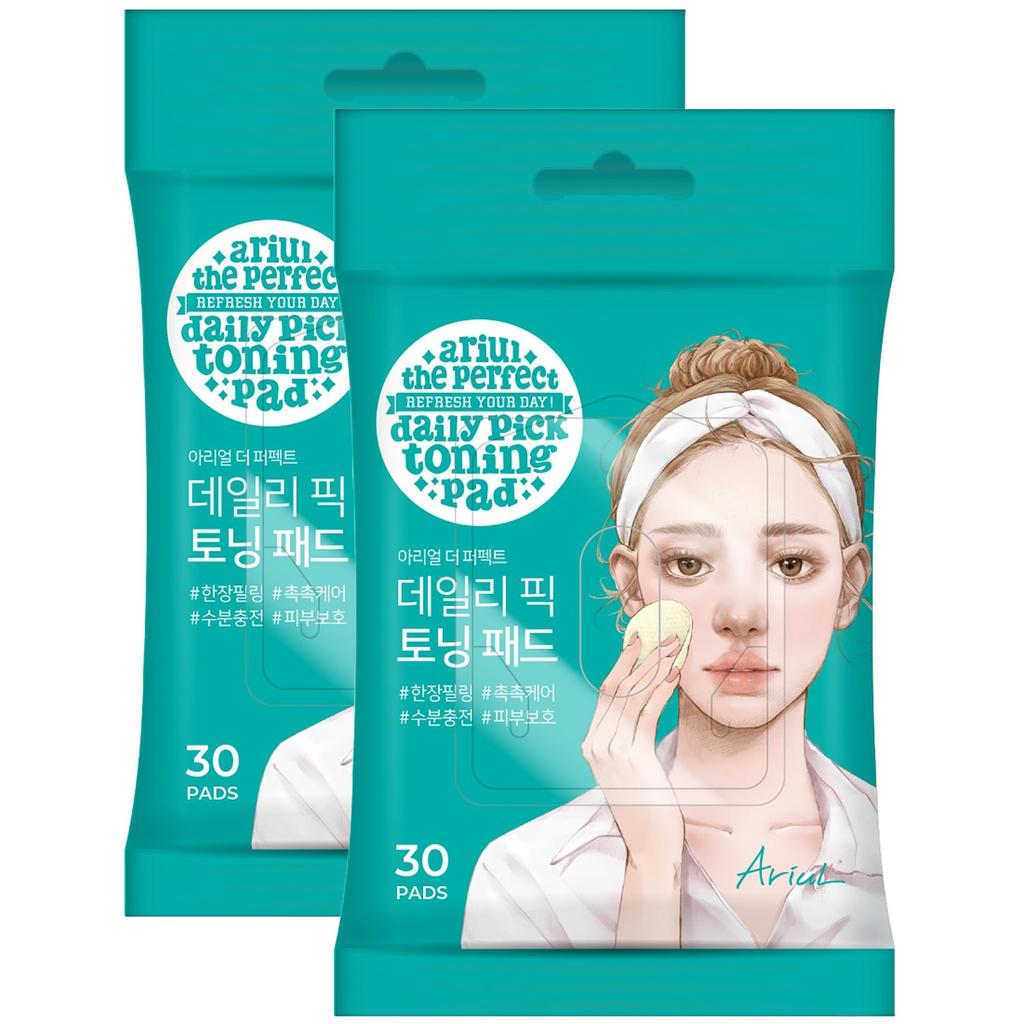 Genuine Japanese Product Set of 2 Ariul The Perfect Daily Pick Toning Pad 30 Pieces Vegan Moisturizing Sensitive Skin Dry Skin Skin Care Exfoliation