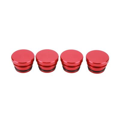 4 Pcs Cigarette Lighter Plug Socket Cap Aluminium Alloy Power Outlet Dust Cover for Vehicles with 12V Accessory Plug Red