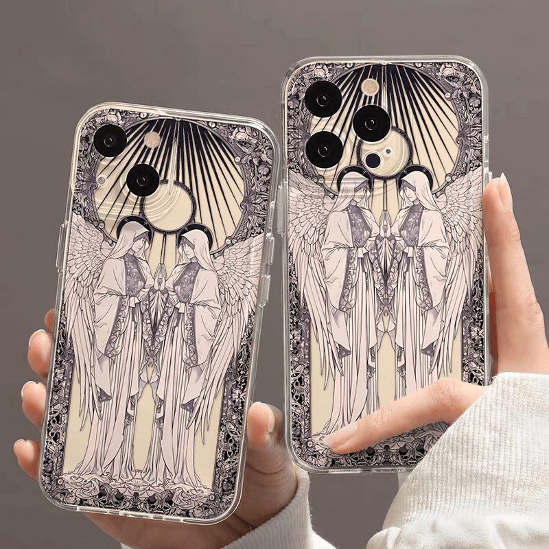 Middle Ages Retro Cupid Angel Phone Case For IPhone 16 15 14 13 12 11 Mini Pro Max X XR XSMax 7 8 Plus SE2020 Cover Case Funda