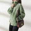 Women's Winter Thick Double Sided Velvet Stand Collar Warm Hoodie With Added Fleece