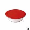 Lunch Box - Ô Cuisine - Panier-repas Rond - 1,1 L - Rouge - 21 X 21 X 7 Cm
