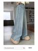 Jeans Larghi alla Moda per Ragazze, Coreani Primavera/Autunno 2026, Pantaloni Casual a Gamba Dritta per Bambini di Taglia Media e Grande
