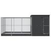 Vidaxl Aviary with Extension, Silver, 497X303X216 Cm, Steel