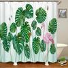 Flamingo Shower Curtain 3D Printing Plants Flowers Birds Waterproof Polyester Curtain Beach Shower Curtains Bathroom Home Decor