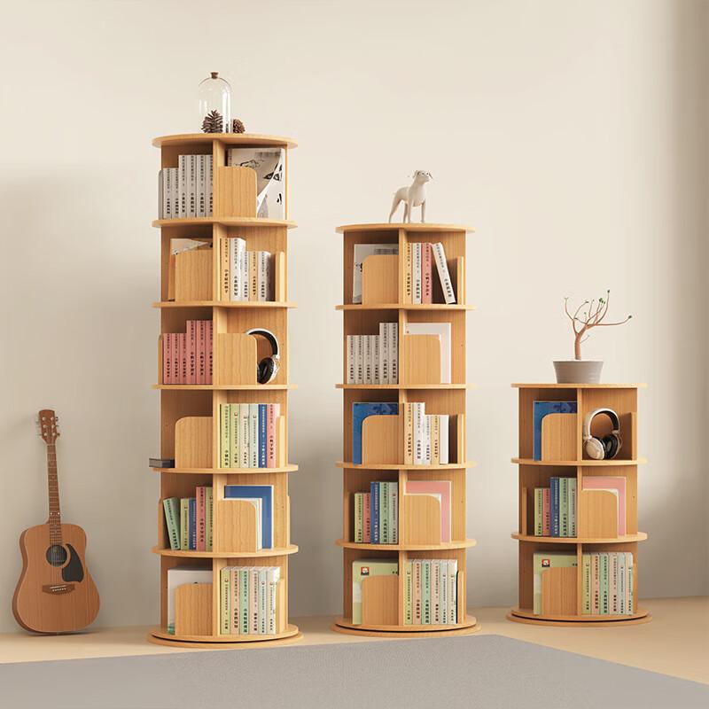 Solid Wood Rotating Kids Bookcase