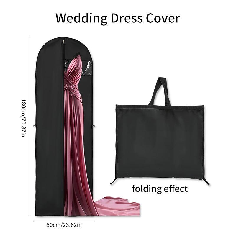 

Portable Foldable Wedding Dress Garment Bag - Suit Dustproof, Moistureproof Zipper Cover for Business Trips