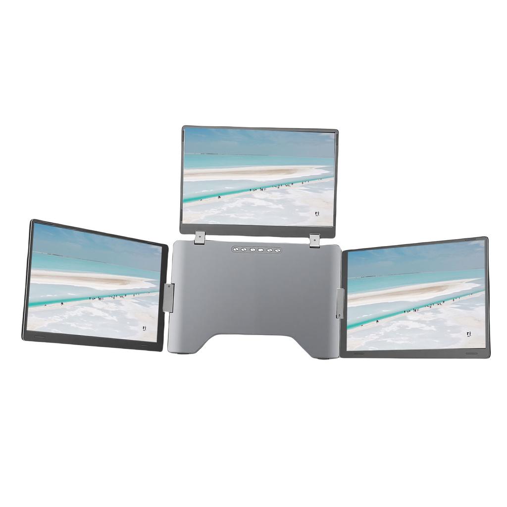 Triple Laptop Screen Extender 14 Inch 1920x1200 Resolution Auto Rotation Portable Triple Display for 12 16.5 Inch