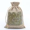 12pcs Single-sided Window Linen Bag Linen Drawstring Bag Cosmetic Jewelry Packaging Bag Lavender Mosquito Repellent Sachet Cloth Bag Drawstring Bag