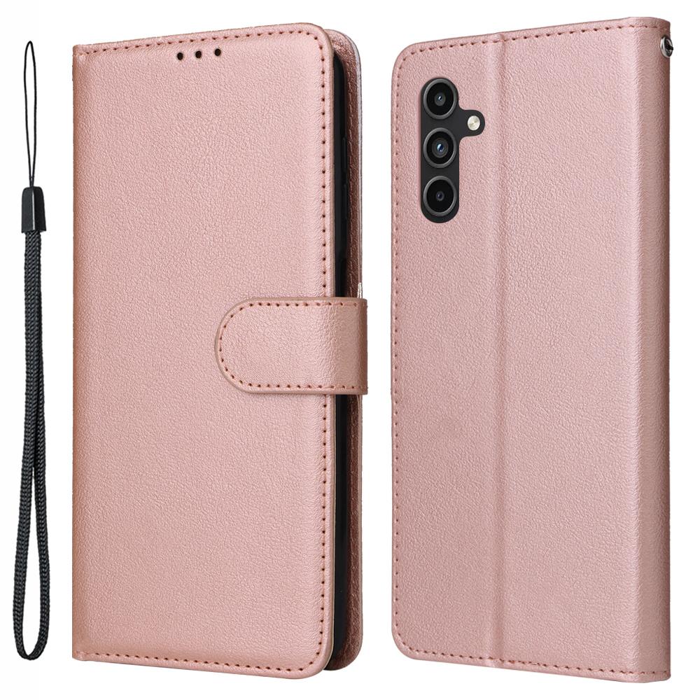 Etui na Samsung Galaxy A15 4G, skórzane PU, z podstawką, ochraniacz na telefon z 3 przegródkami na karty