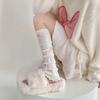 Bow Ribbon Leg Warmers Knitted Children's Foot Warmer Kawaii Foot Cover  Girls Fashion