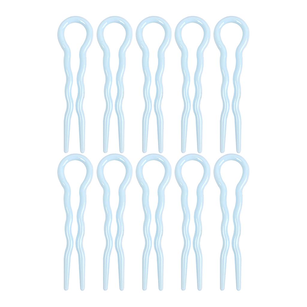 10Pcs Salon Hair Clip Waved U Shaped Plastic 3.3''Hair Sticks Barrettes Styling Hairstyle Tool Hair Accessories For Women Girls