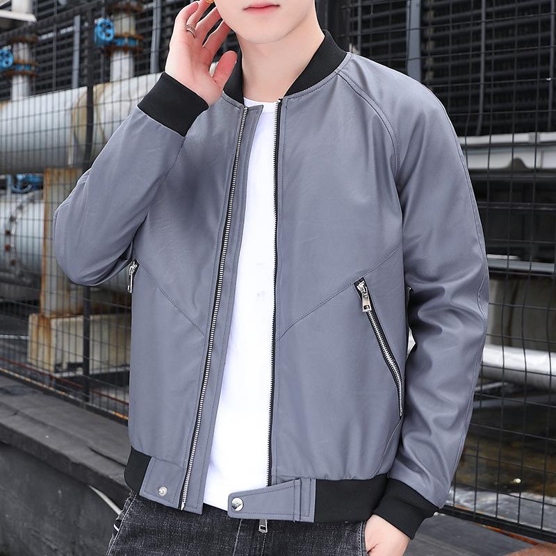 Leather Men's New Leather Jacket Korean Version of A Spring PU Motorcycle Casual Jacket for Men