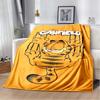 Garfield Cartoon Lazy Cat Print Soft Flannel Throw Blanket Warm Sofa Couch Bed Home Decor Cover For Classic Cartoon Fans