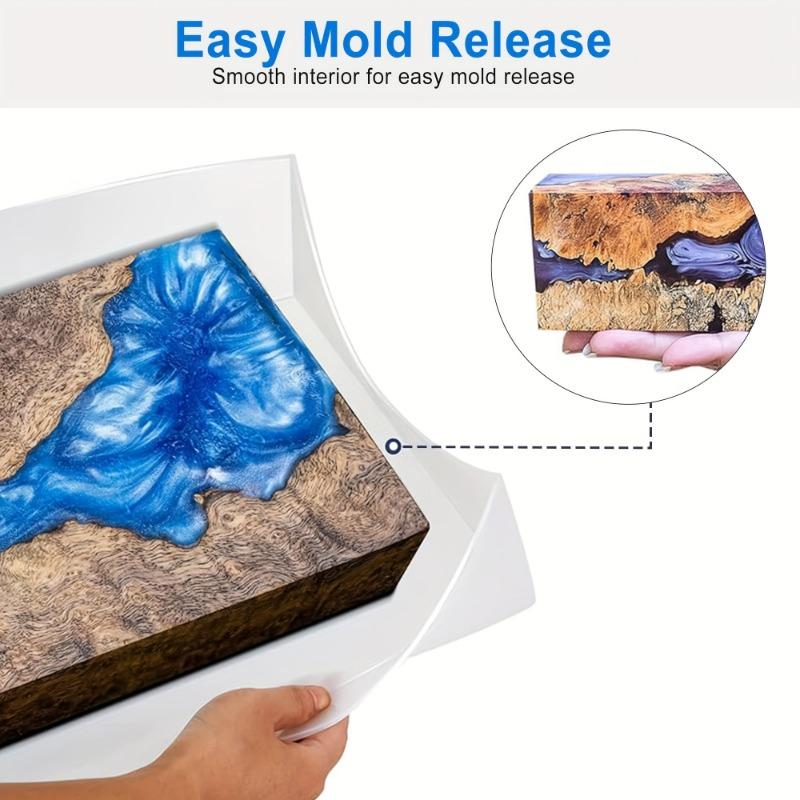 1Set Reusable Large Rectangular Silicone Mold, Large DIY Homemade Table Resin Mold, Pallet, Wood and Coffee Table Mold