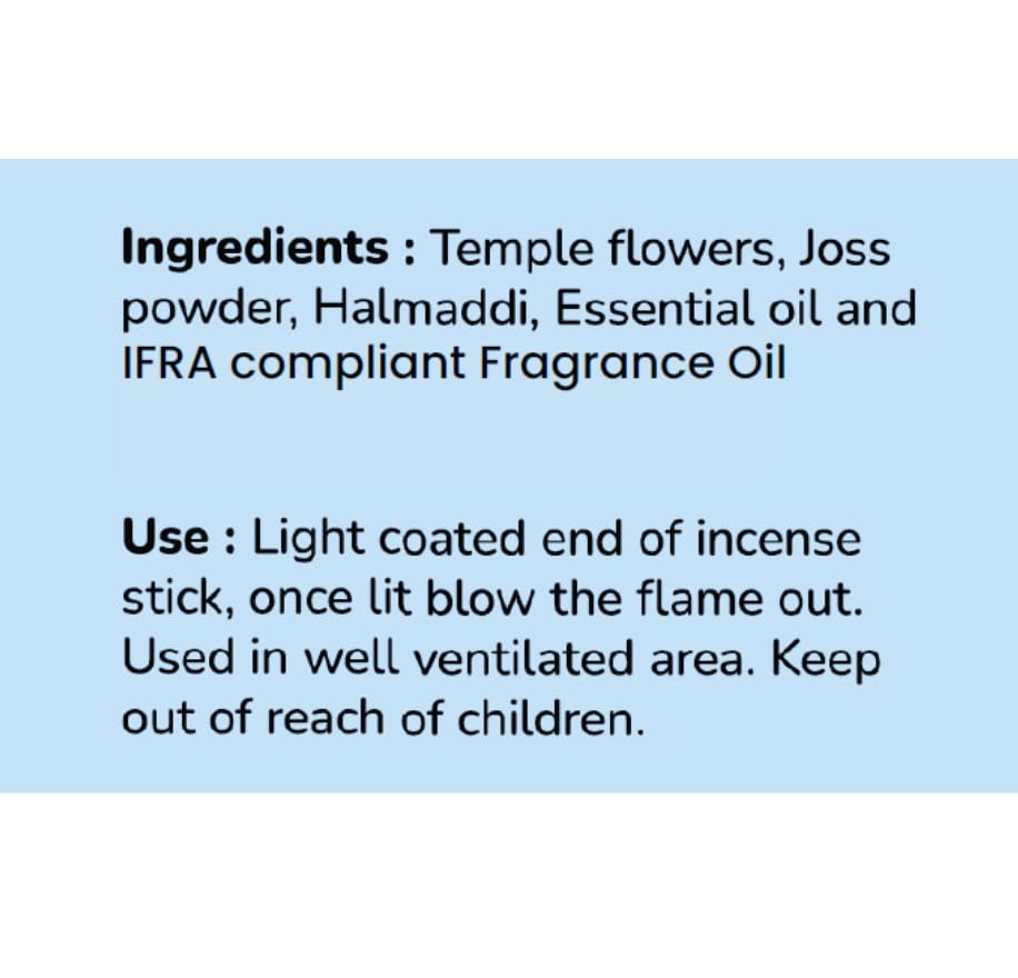 1980s Nag Champa Incense Sticks - Earthy, Floral Scent Blended with White Musk Incense (80 Sticks)
