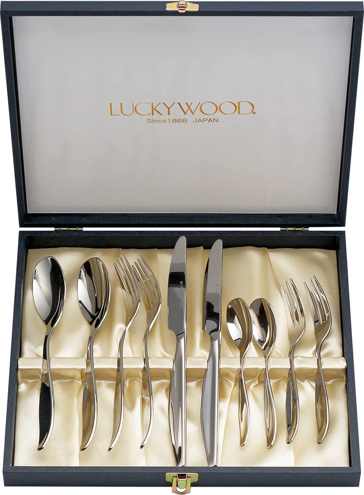 

Luckywood Парный обеденный сервиз, серебро Leilia 10шт.