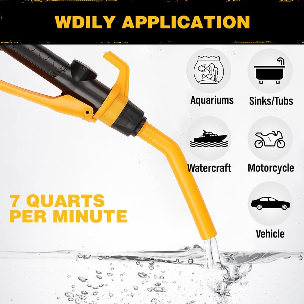 ELEAD Portable Battery Powered Pump - Electric Fuel/Water Transfer Pump 2.2 GPM, Liquid Siphon Pump With Adjustable Flow Control, Gas Pump With