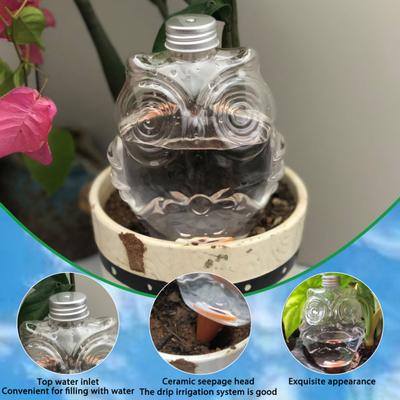 Dispositivo Automático de Rega de Flores Design Coruja Vaso Autoirrigável Inserção Fácil Monitoramento do Nível de Água Espeto de Água para Plantas para Viagem Ferramenta de Cuidados com Plantas