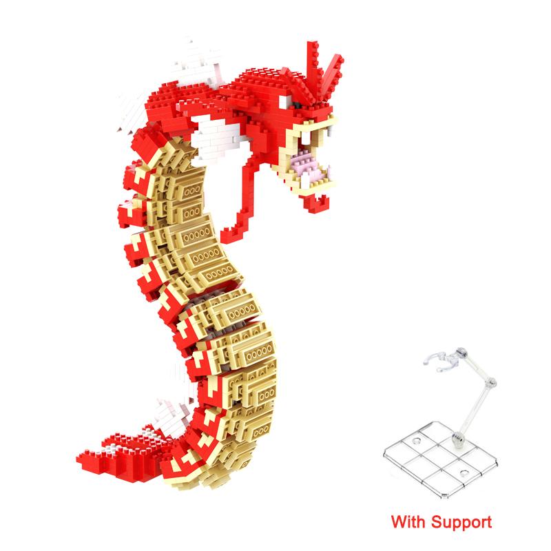 Pokemon Micro Building Block Pikachu Psyduck Gyarados Charizard Squirtle Model Diamond Brick Figure Model Toys for Birthday Gift