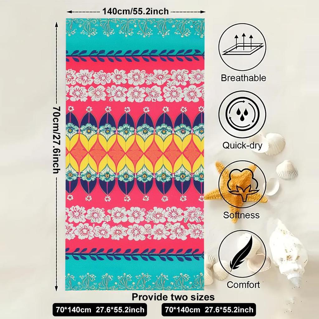 Mandala Pattern Beach Towels Ultra-Soft Quick-drying Absorbent Colorful Bath Towels for Pool Swimming Travel Soft Towels Blanket