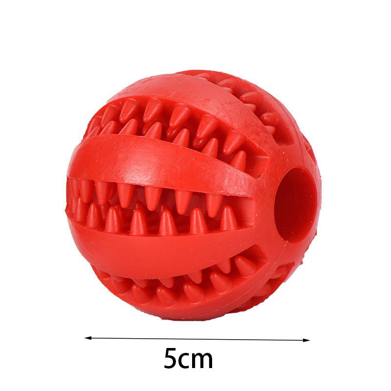 Natural Rubber Pet Dog Toys Dog Chew Toys Tooth Cleaning Treat Ball Extra-tough Interactive Elasticity Ball for Pet Products
