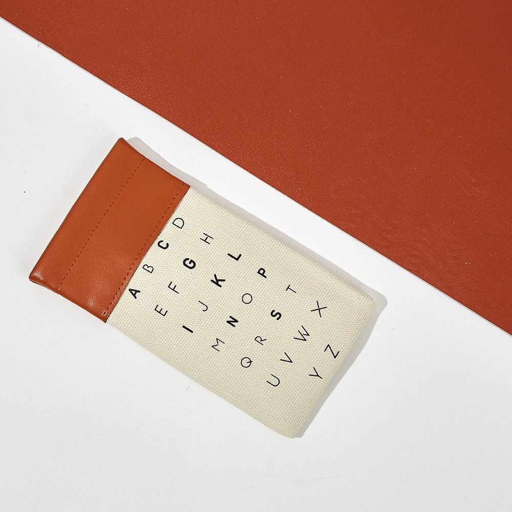 

Сумка для хранения помады Alphabet, холщовая мини-косметичка, портативная самозакрывающаяся сумка для очков для девочек