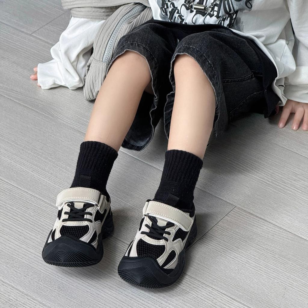 Students Sneakers Toes Capped Non-slip Kids Sports Shoes Mesh Breathable 2025 Brand New Children Running Shoes Comfortable