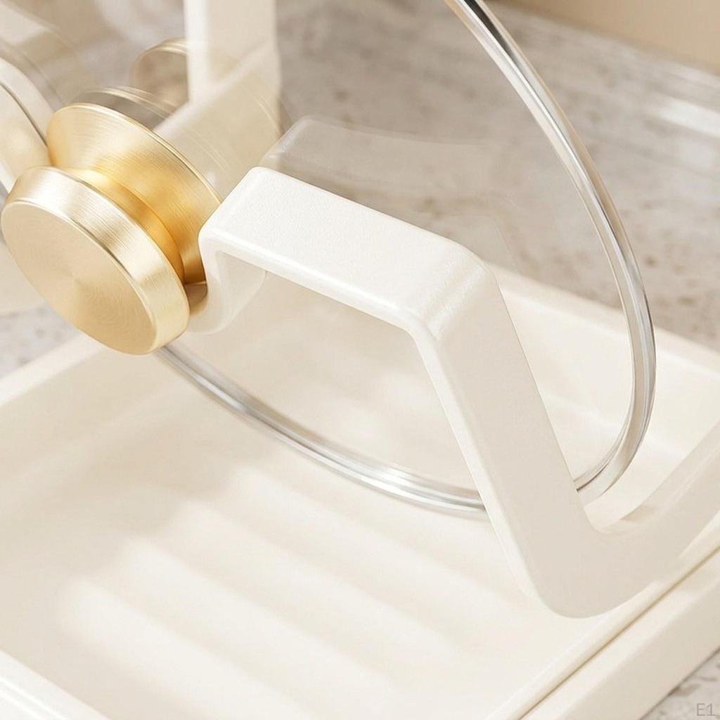 Kitchen Lid Rack Organizer Pot Stand Spoon Rest Carbon Steel Utensil Holder Suitable for Cooking