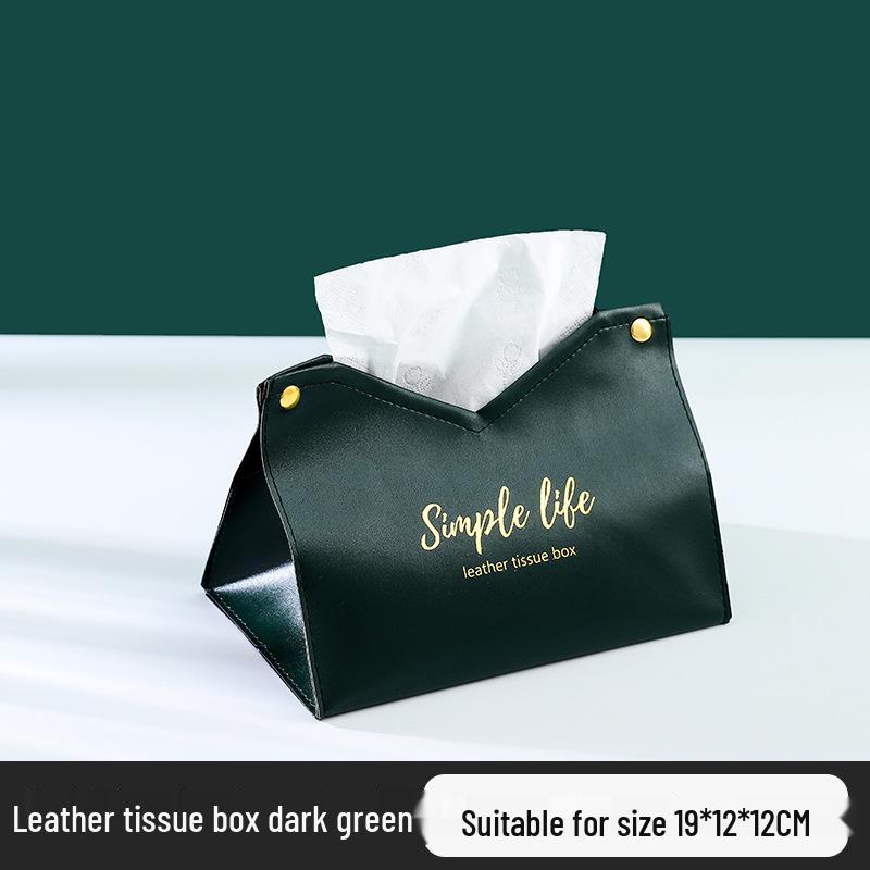Girls' Leather Tissue Box Cover - Portable for Home, Car, or Living Room