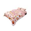 3pcs Pink Autumn Harvest Pumpkin Print Quilt Set with Coreless Multi Size Bedrooms Dormitories Soft Comfortable Machine Washable