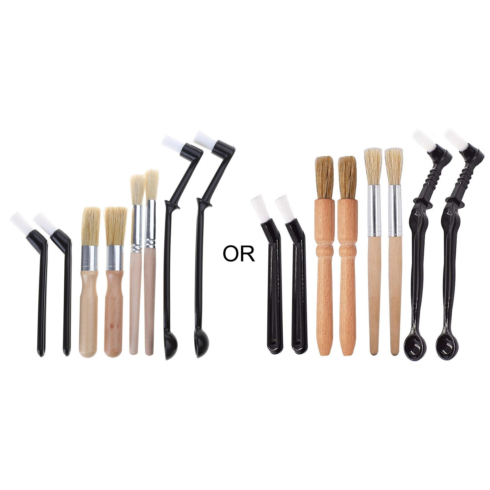 

Набор кофейных щеток из 4 шт. Набор щеток для эспрессо включает деревянную щетку для чистки кофемолки и нейлоновую щетку для эспрессо