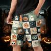 Men's Halloween Cargo Shorts with Drawstring, Multi-Pocket Casual Work Shorts for Summer