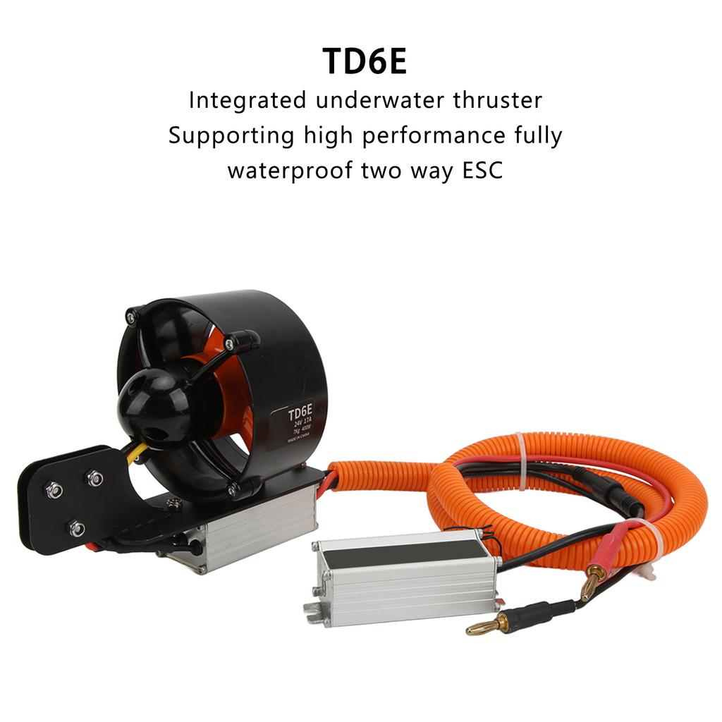 TD6E 24V 7kg Thrust 400W Underwater Thruster with ESC and Remote Control for RC Boats ROV AUV Inflatable Boat