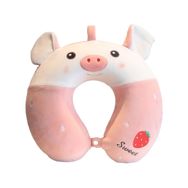 Ushaped Travel Pillow Cartoon Animal Neck Pillows for Travel Office Work Home