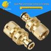 Amerikanische Messing 3/4" Gartenschlauch Schnellkupplungen, Stecker & Buchse, 6-Punkt-Adapter.