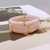 Trendy 3-delige Acryl Kralen Armband Set met Delicate Tinten voor Dames Dagelijkse Ensemble armband voor dames