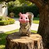 Squirrel Feeder Outdoor with Creative Simulated Head Design Durable 3D Printed Hanging Wildlife Feeding Station for House Backyard Trees and