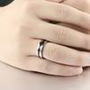 Men Women Black Band Ring Titanium Stainless Steel Fashion Jewelry Lover Gift