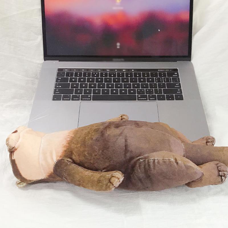 40cm Roztomilý Ležící Vydra Penál Plyšové Hračky Vycpaná Podložka pod Zápěstí Polštář Vydra Panenka Děti Vánoční Narozeninové Dárky Plyšové Hračky