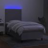 Maison Exclusive - Sommier à lattes de lit avec matelas et LED Gris clair 90x200cm