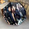 1PC Vampire Diaries Series Automatic Umbrella - Suitable Travel Outdoor Portable Umbrella Birthday Gift Daily Essentials