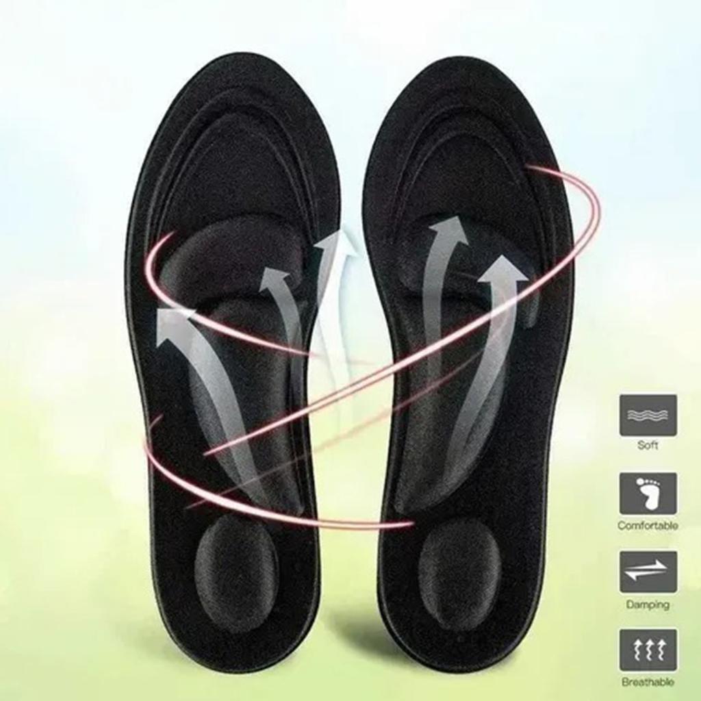 1 Pair Women and Men Insoles Soft Foam Breathable Sweat Absorbing Shock Absorbing Deodorization Arch Support Insole