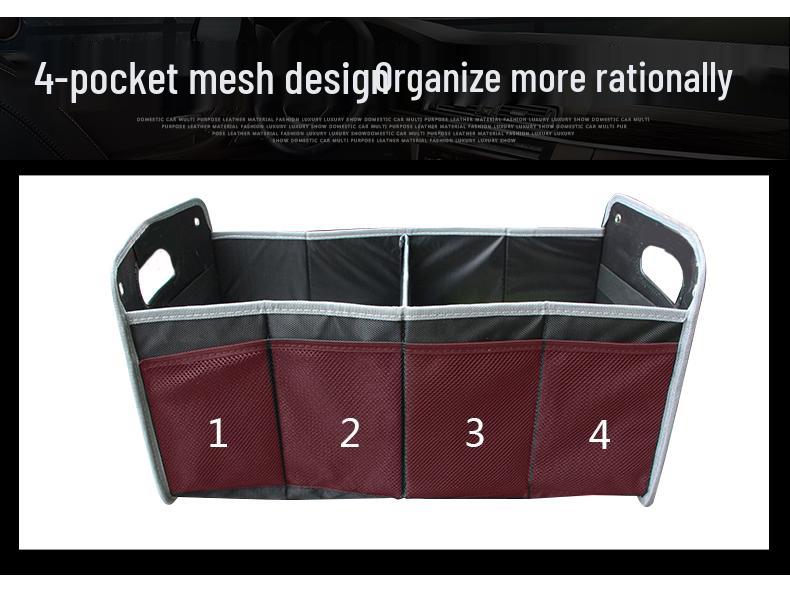 Car Trunk Organizer: Foldable Rear Storage Box