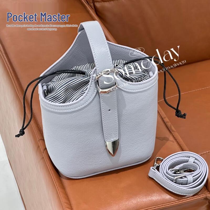 Винтажная сумка-ведро из натуральной кожи Douxiaozhu